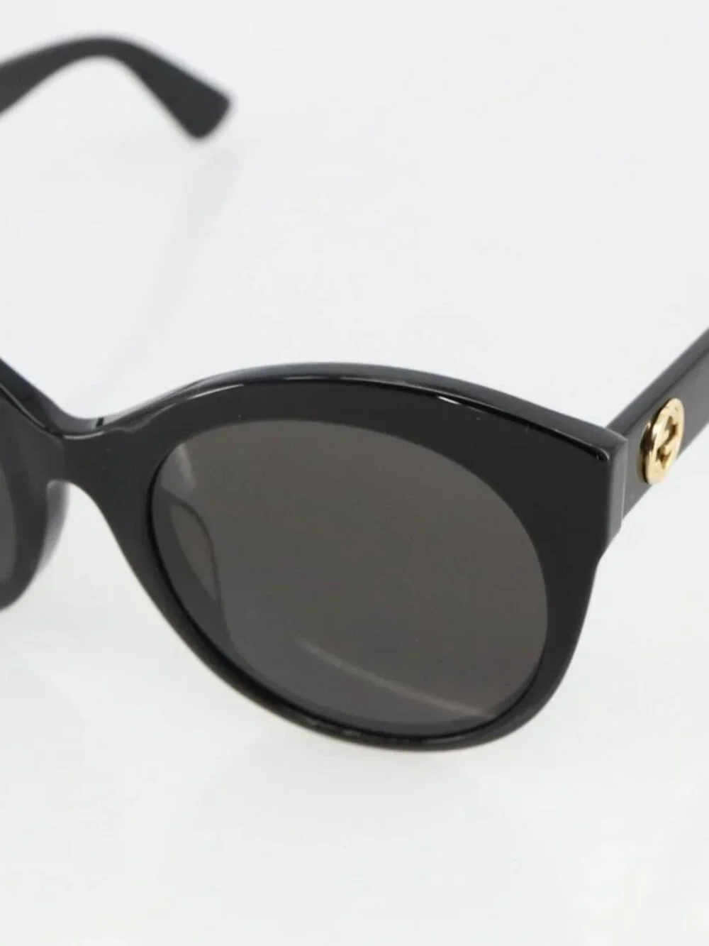 GUCCI Sunglasses plastic Black Auth bs34418